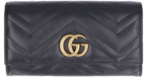 gucci gg mens wallet grey navy|gucci gg marmont continental wallet.